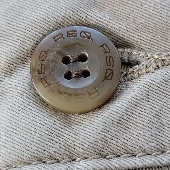 RSQ Slim Straight Fit Mens 30x30 Chino Pants Tan Stretch Back Welt Pockets Logo - Picture 10 of 15